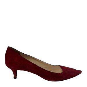 Prada Red Suede Kitten Heels 39